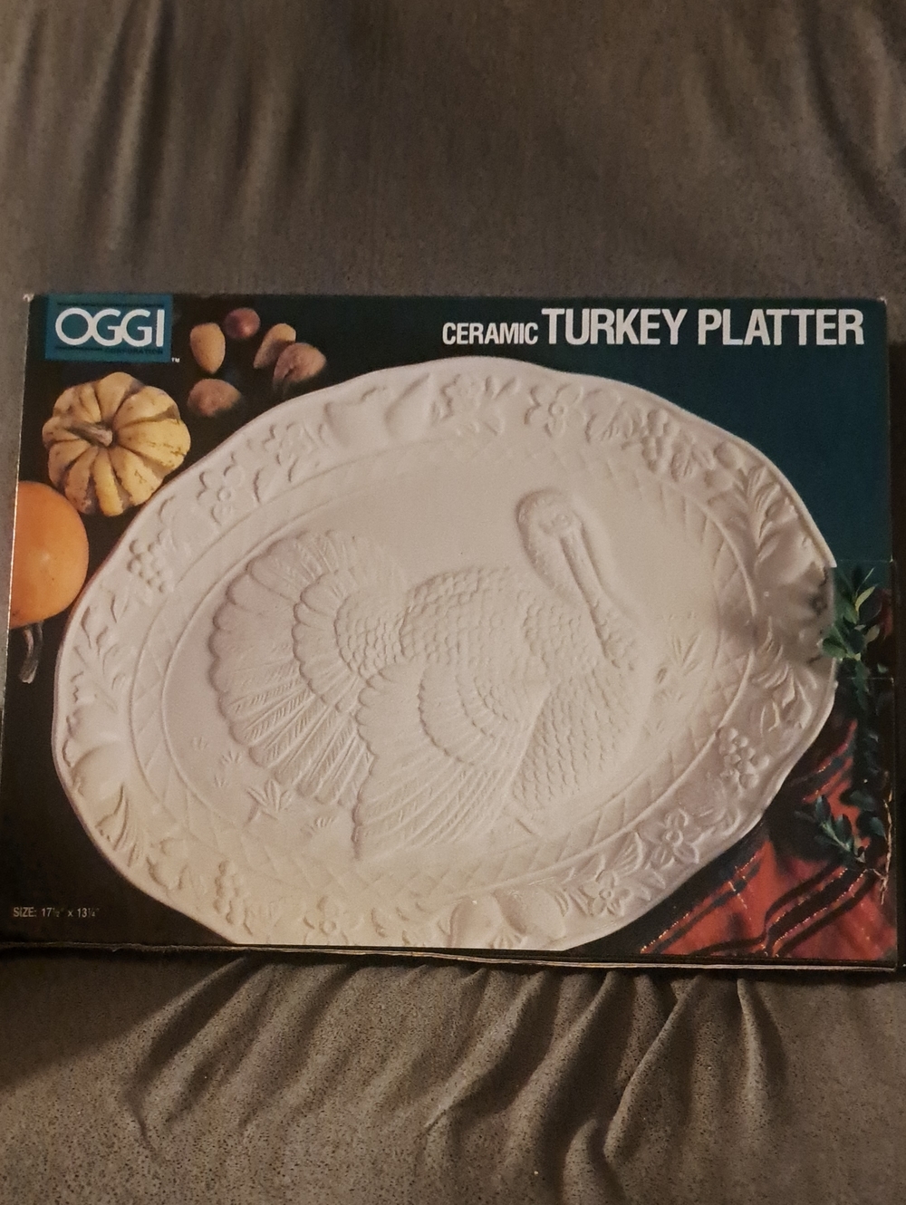OGGI Ceramic Turkey Platter